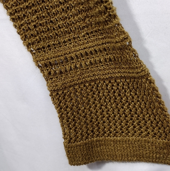 MNG Loose Knit Long Line Cardigan Women's 3XL Tan Boho Retro 90s Y2K Casual - Picture 3 of 7